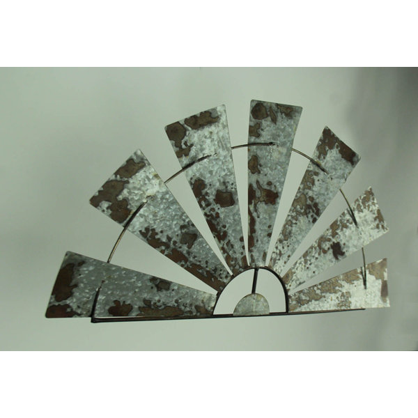 Gracie Oaks Metal Half Moon Windmill Wall Décor & Reviews Wayfair